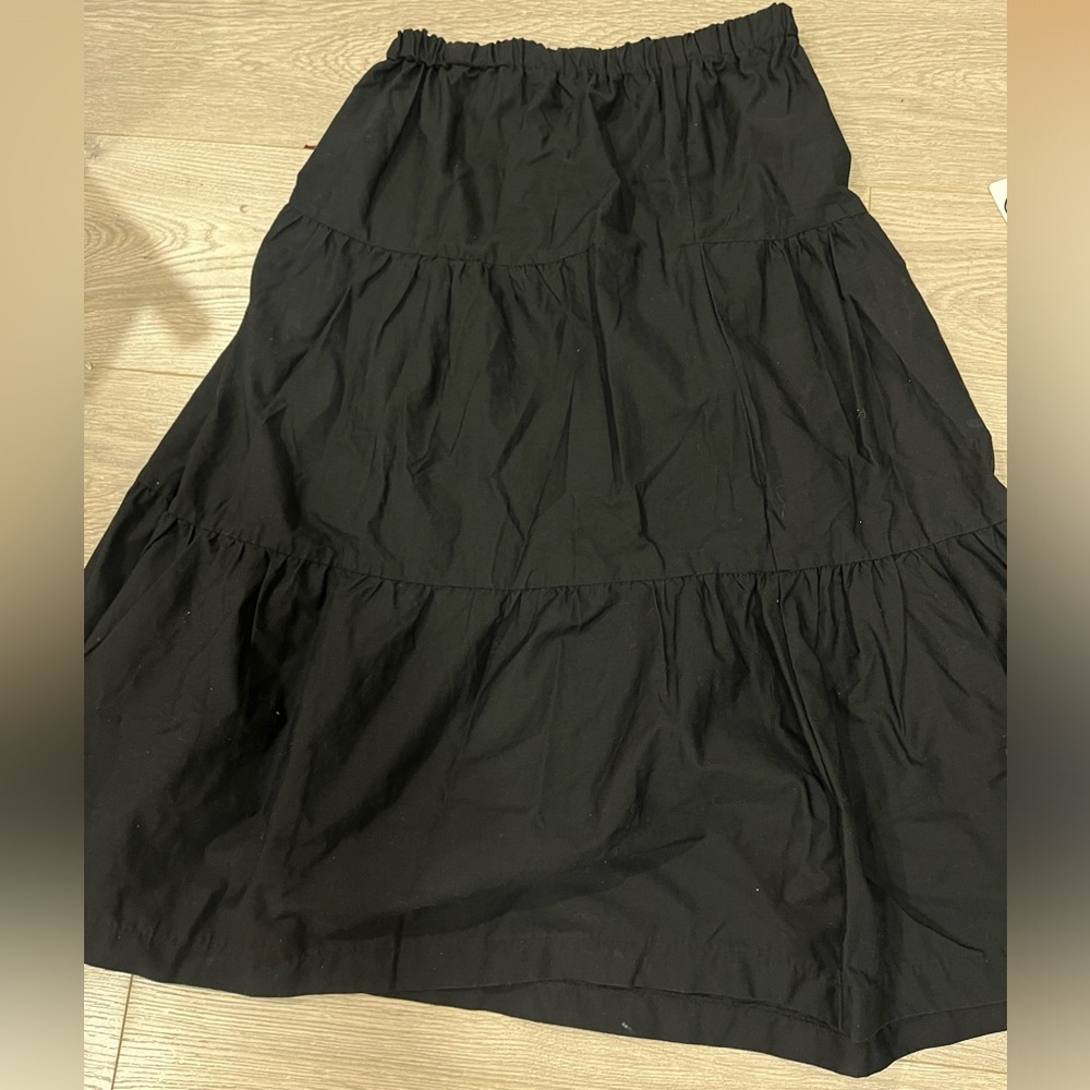 Elegant Black Tiered maxi Skirt